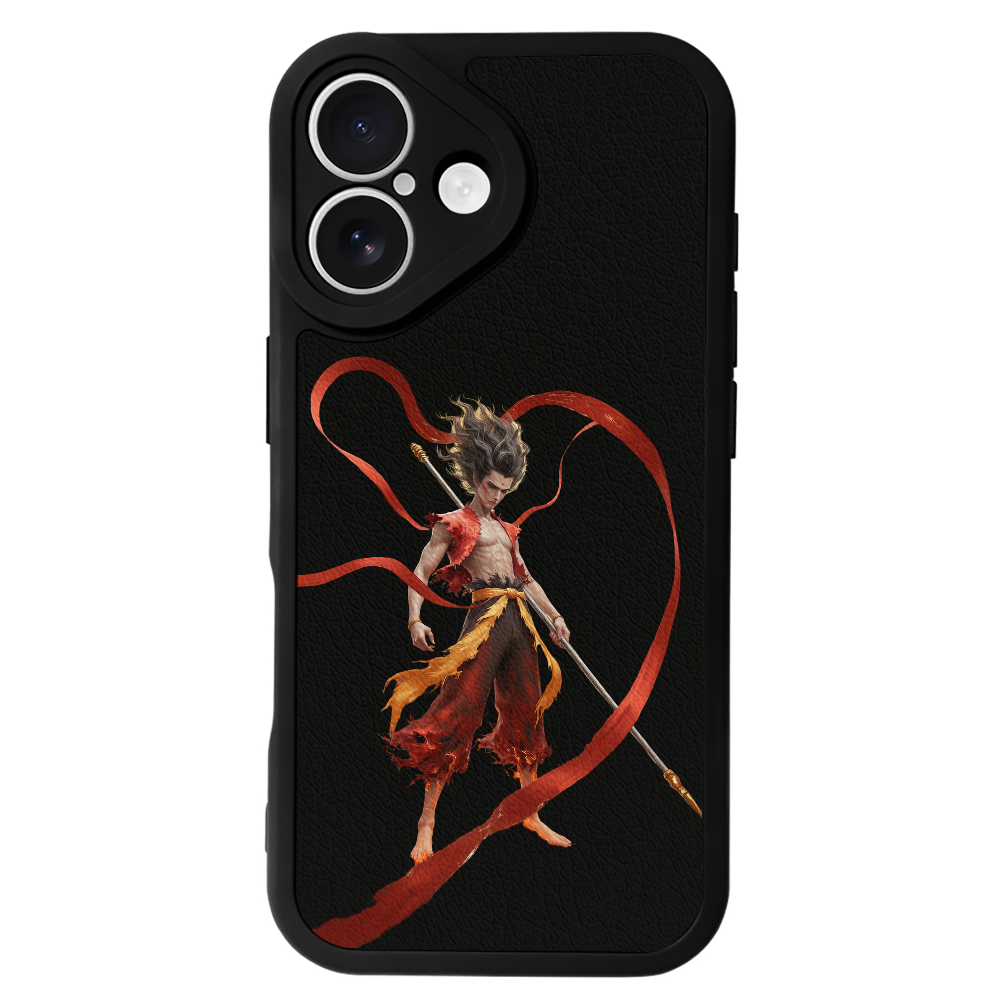 （画像用） Ne Zha 2 ナタ 魔童の大暴れ 【iPhone 16シリーズ対応】シリコンスマホケース（レザー調） 材質：シリコン